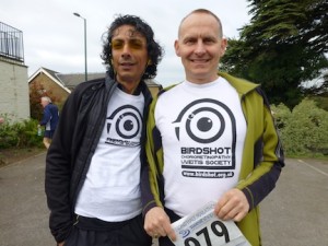 Mikael and Nik before their half marathon run on 16th May